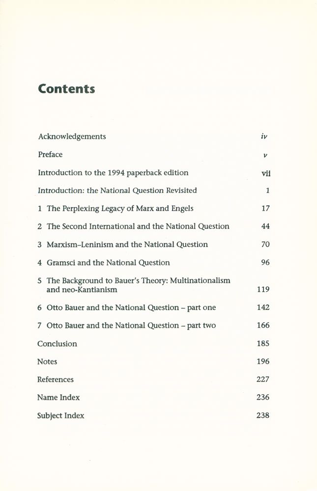 『Marxism and Nationalism : The Theoretical Origins of the Political Crisis』 2