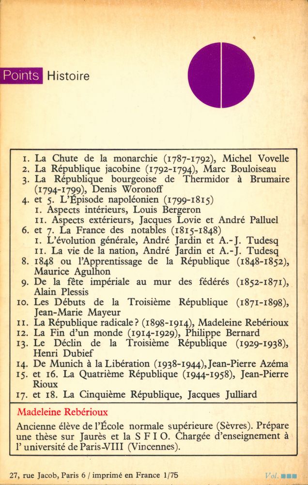 『NOUVELLE HISTOIRE DE LA FRANCE CONTEMPORAINE 11 - La République radicale? 1898 - 1914』 5
