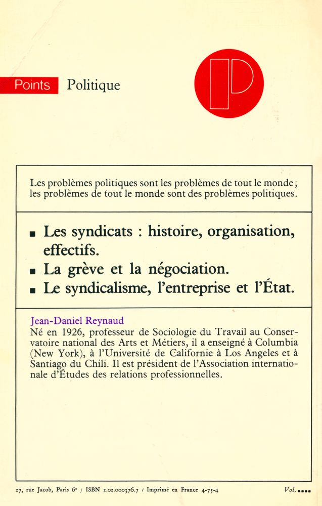 『Les syndicats en France Tome Ⅰ』 4