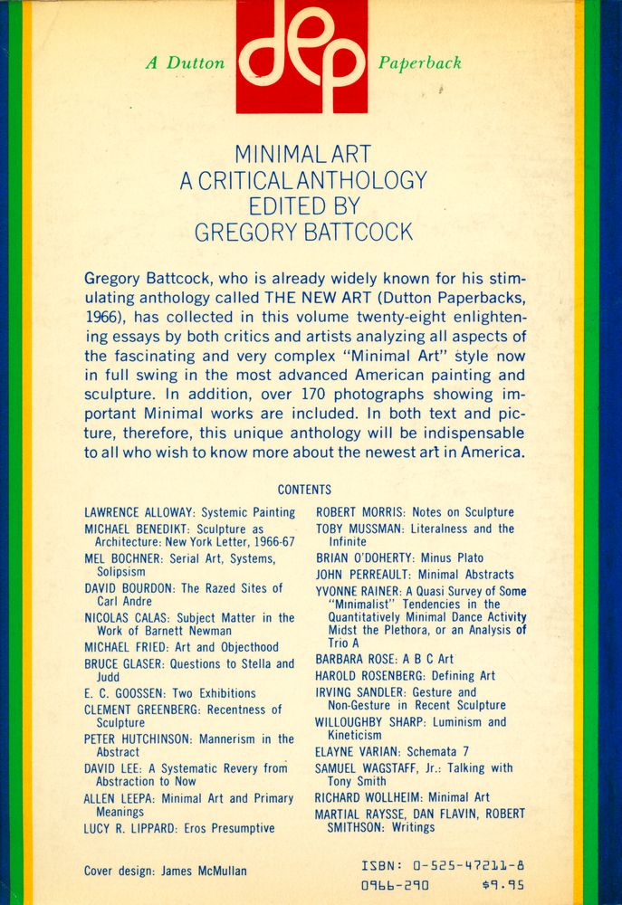 『MINIMAL ART : A Critical Anthology』 3