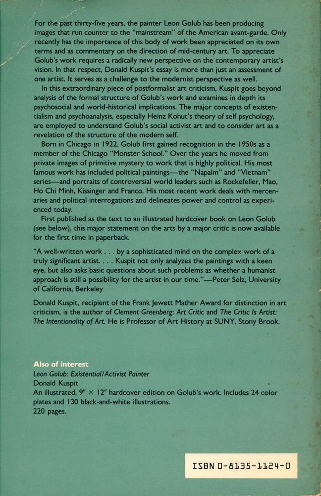 『The existential/activist painter : The example of Leon Golub』 3