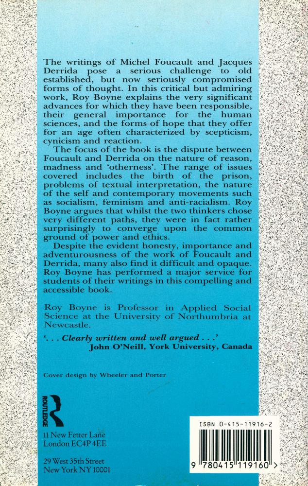 『Foucault and Derrida : THE OTHER SIDE OF REASON』 3