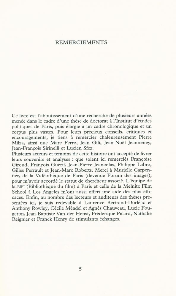 『Mythologies politiques du cinéma français, 1960 - 2000』 2