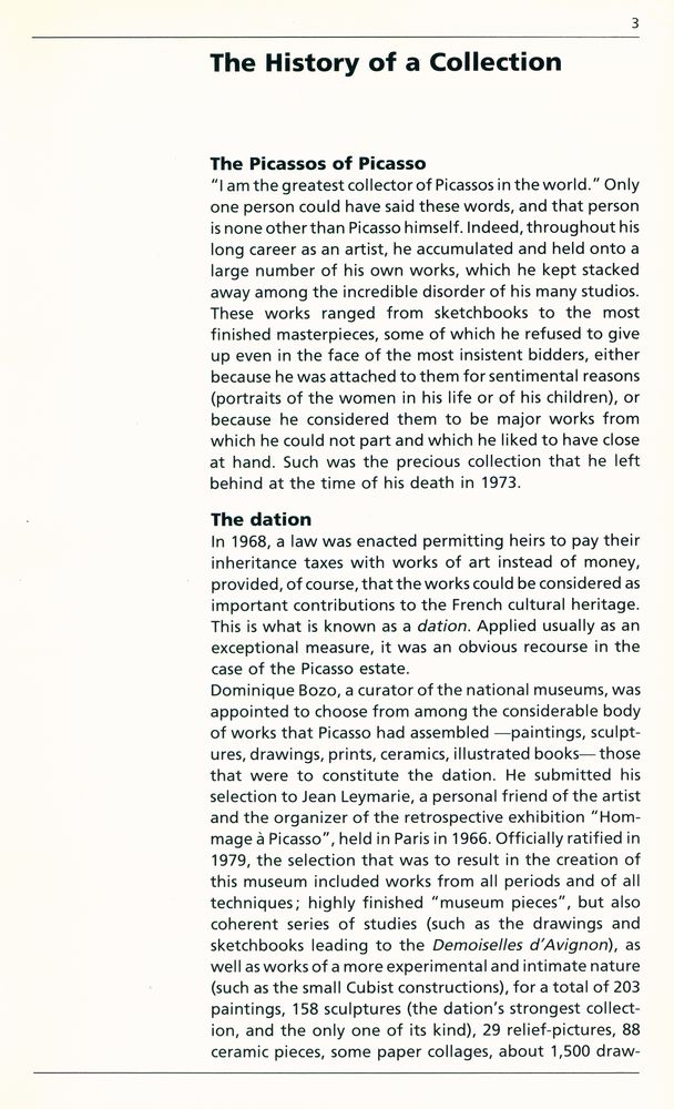『Musée Picasso : Guide』 2