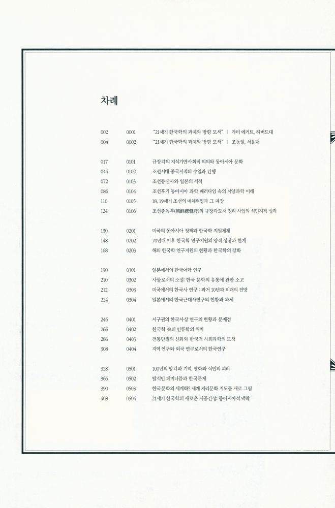 『서울대학교 개교 60주년 및 규장각 창립 230주년 기념: 21세기 한국학의 진로 모색 