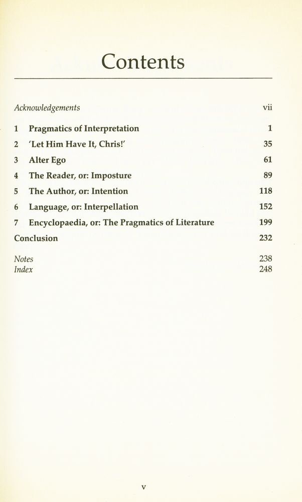 『Interpretation as Pragmatics』 2