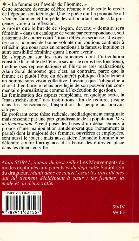 『VERS LA FÉMINISATION? : Démontage d'un complot antidémocratique』