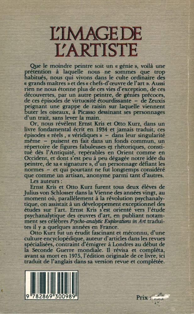 『L'Image de l'artiste : Legende, mythe et magie : Un essai historique』 3