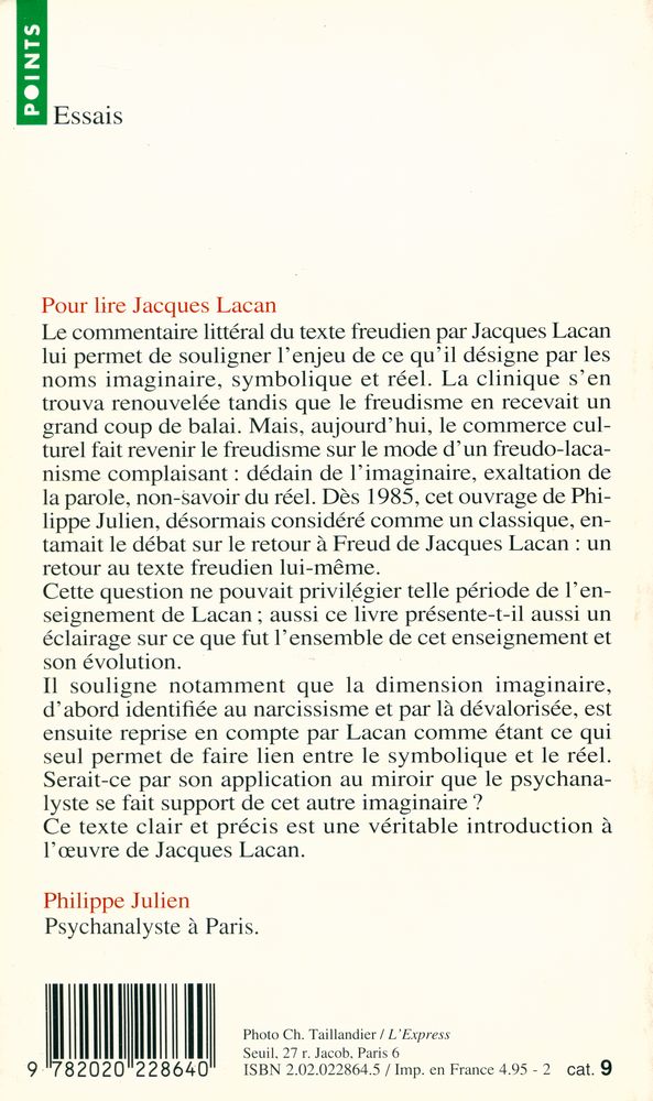 『Pour lire Jacques Lacan : Le retour à Freud』 3