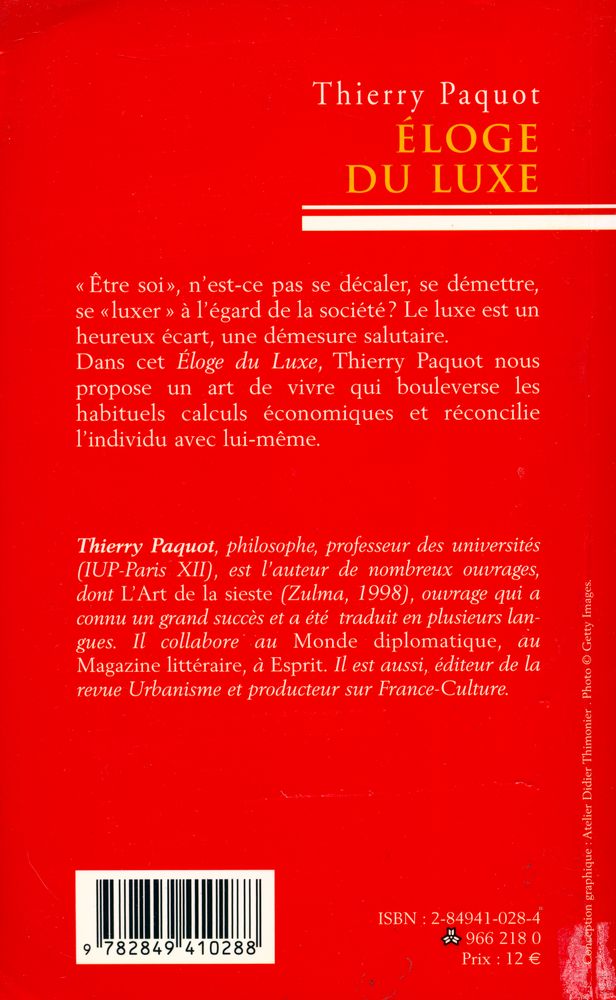 『ÉLOGE DU LUXE : De l'utilité de l'inutile』 3