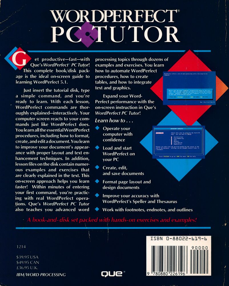 『Wordperfect PC Tutor』 3