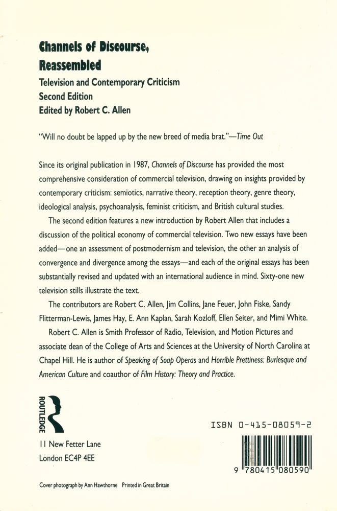 『Channels of Discourse, Reassembled : television and contemporary criticism』 3