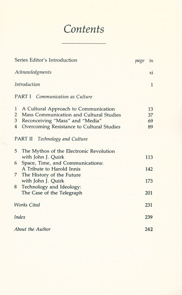 『Media and popular culture 1 : Communication as culture : essays on media and society』 2