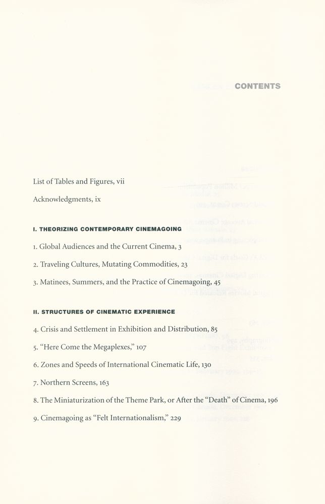 『SCREEN TRAFFIC : MOVIES, MULTIPLEXES, AND GLOBAL CULTURE』 2