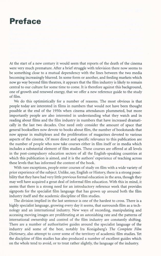 『The Film Studies Dictionary』 2
