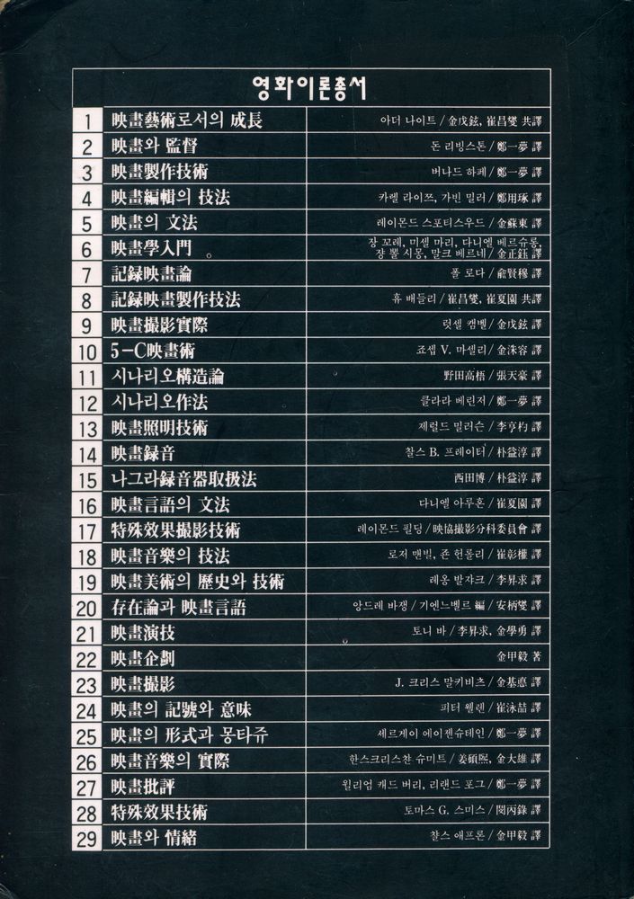 『영화이론총서 제 6집 : 영화학입문』 4