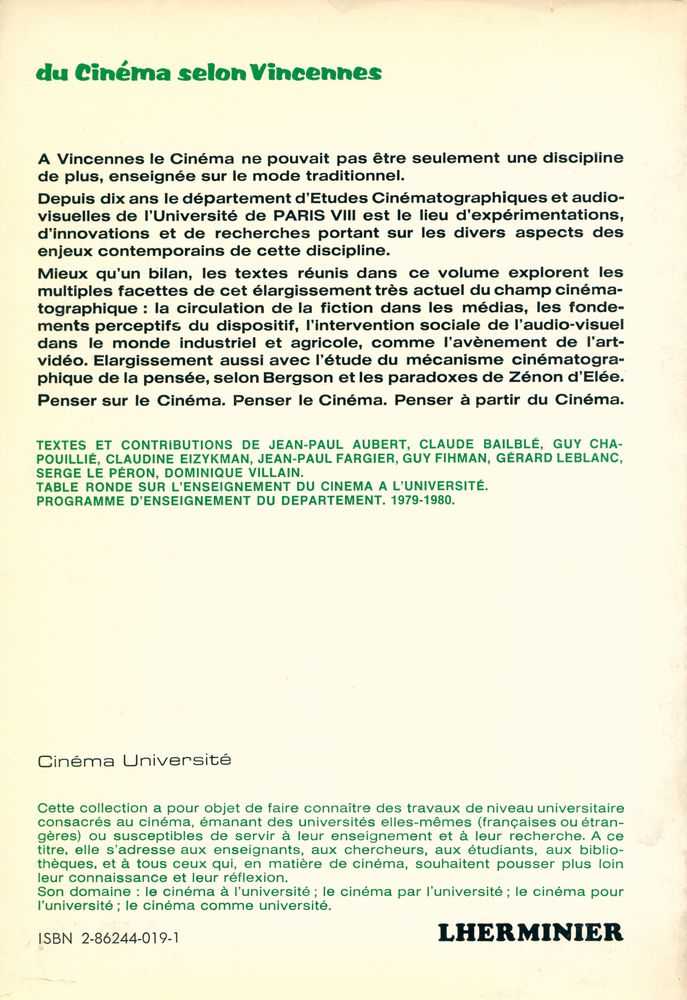 『DU CINÉMA selon VINCENNES』 3