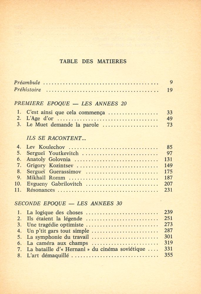 『HISTORE DU CINÉMA SOVIÉTIQUE 1919 - 1940』 2