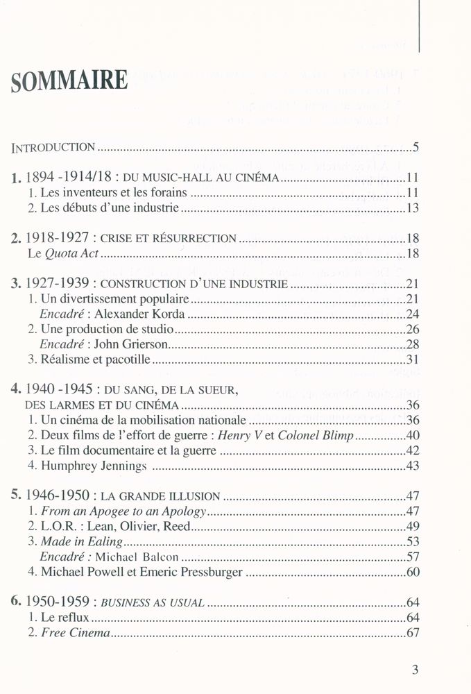 『HISTOIRE DU CINÉMA BRITANNIQUE』 2