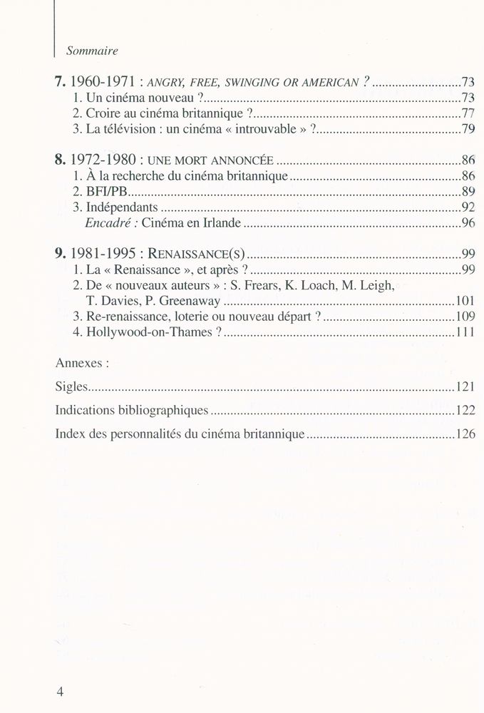 『HISTOIRE DU CINÉMA BRITANNIQUE』 3