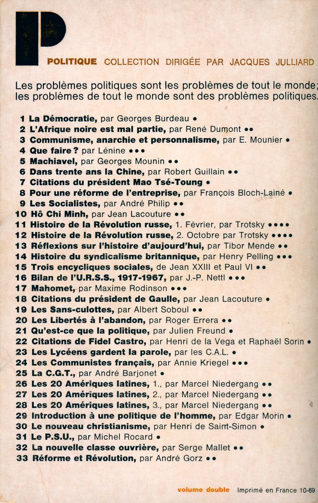 『Réforme et révolution』 4