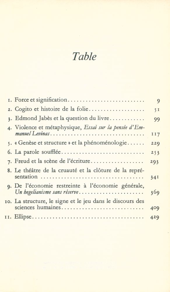 『L'Écriture et la différence』 2