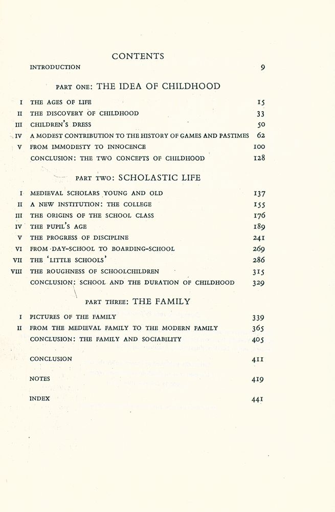 『CENTURIES OF CHILDHOOD : A Social History of Family Life』 2