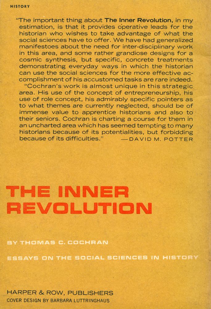 『THE INNER REVOLUTION : Essays on the Social Sciences in History』 3