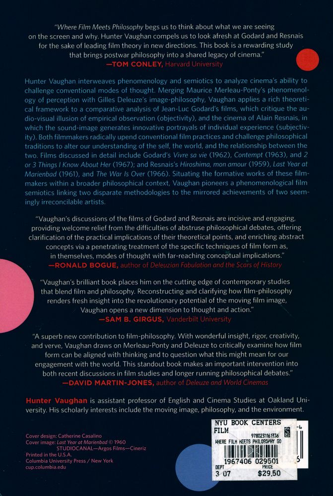 『Where film meets philosophy : Godard, Resnais, and experiments In cinematic thinking』 3