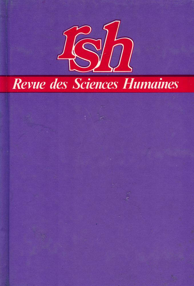 『Revue des sciences humaines』 1