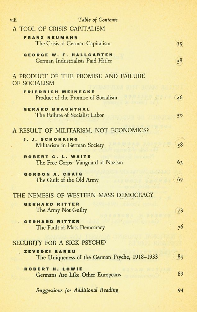 『PROBLEMS IN EUROPEAN CIVILIZATION - THE NAZI REVOLUTION : Germany's Guilt or Germany's Fate?』 3