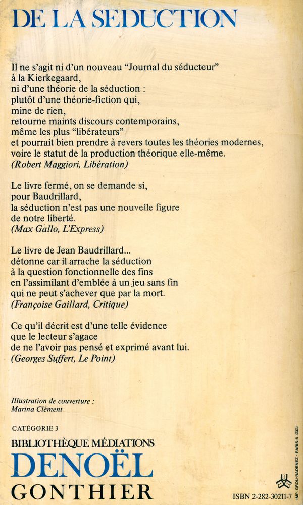 『DE LA SÉDUCTION』 4