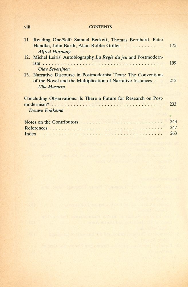 『Exploring Postmodernism : selected papers presented at a workshop on Postmodernism at the XIth International Comparative Literature Congress, Paris, 20 - 24 August 1985』 3