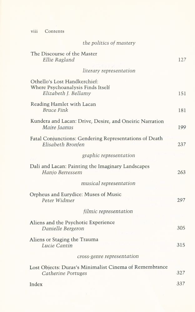 『Lacan, politics, aesthetics』 3