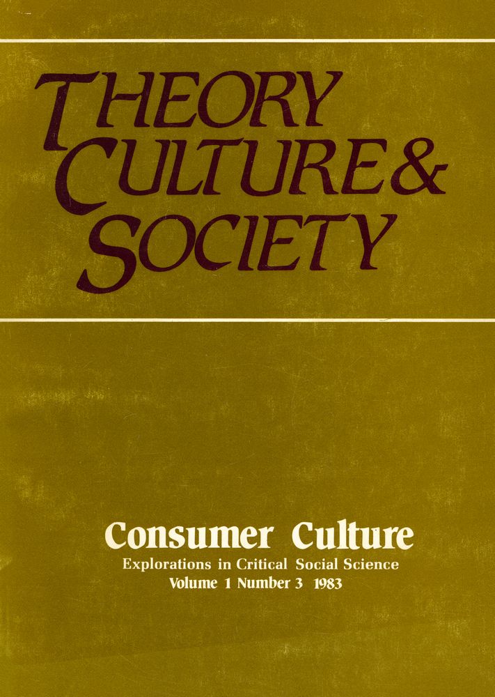 『THEORY CULTURE & SOCIETY』 Volume 1, NO 3, 1983 1