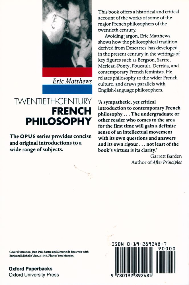 『Twentieth - Century French Philosophy』 3