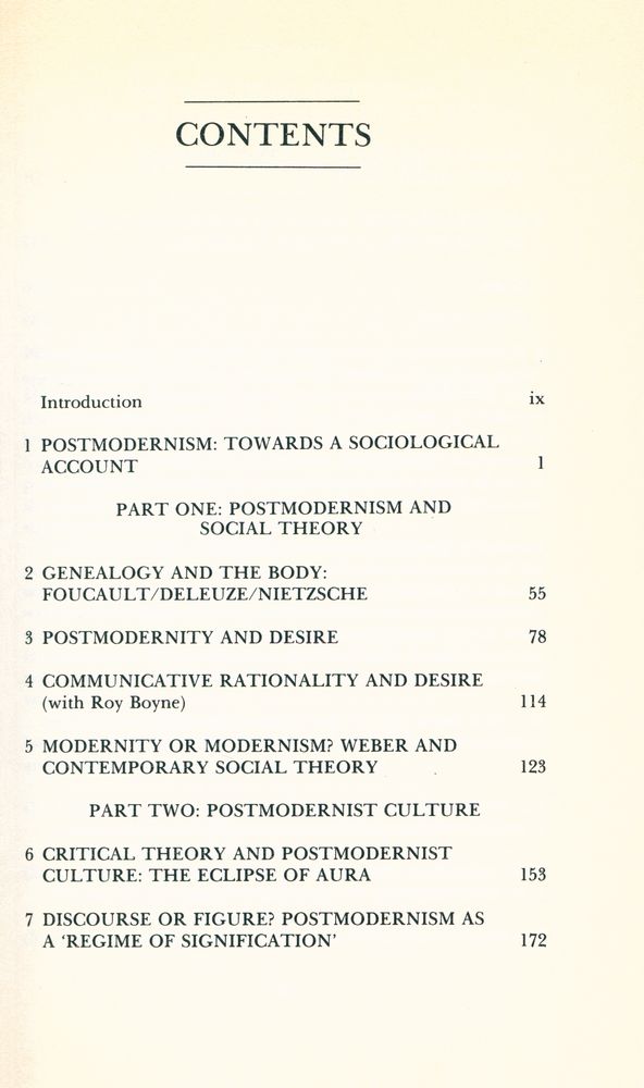 『The sociology of postmodernism』 2