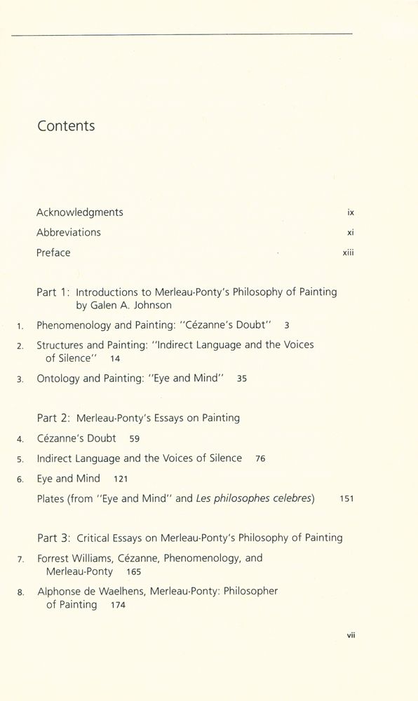 『The Merleau-Ponty aesthetics reader : philosophy and painting』 2