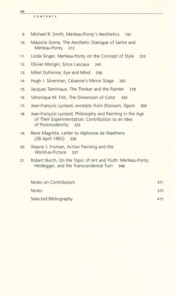 『The Merleau-Ponty aesthetics reader : philosophy and painting』 3