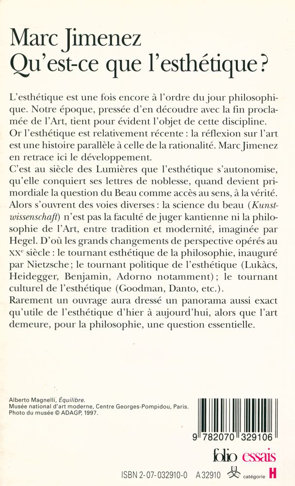 『Qu'est - ce que l'esthétique?』 6