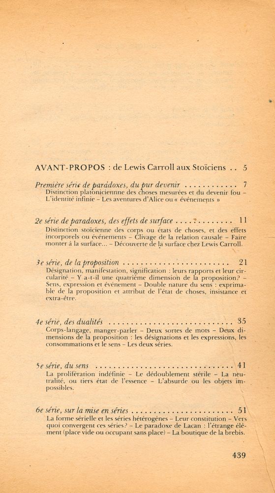 『LOGIQUE DU SENS』 2