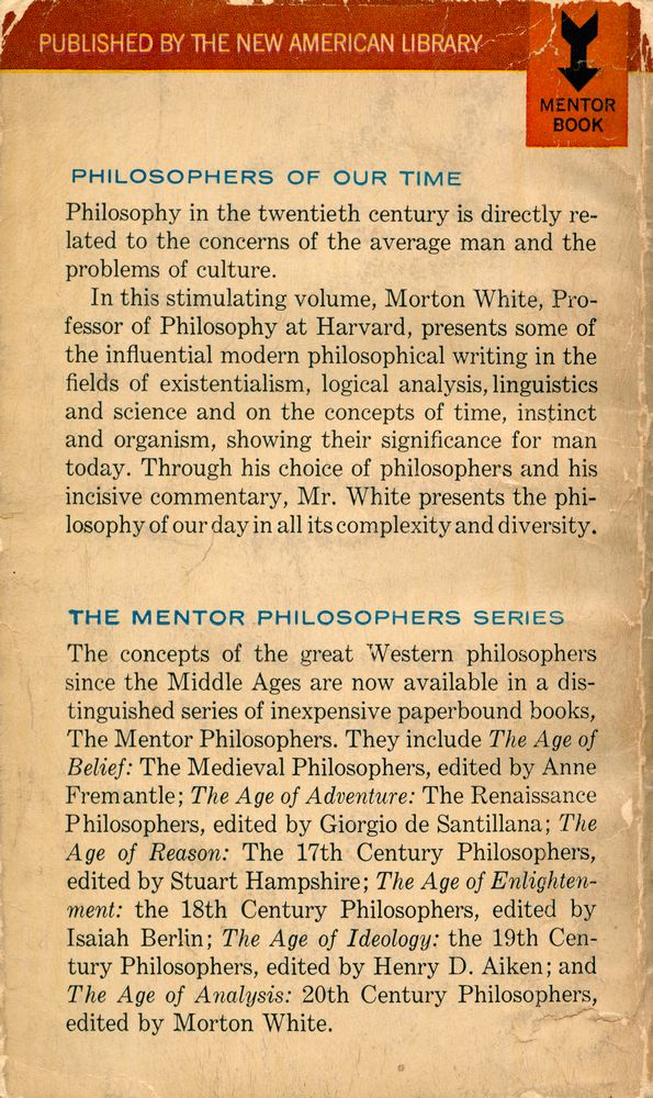 『THE AGE OF ANALYSIS : 20th Century Philosophers』 3