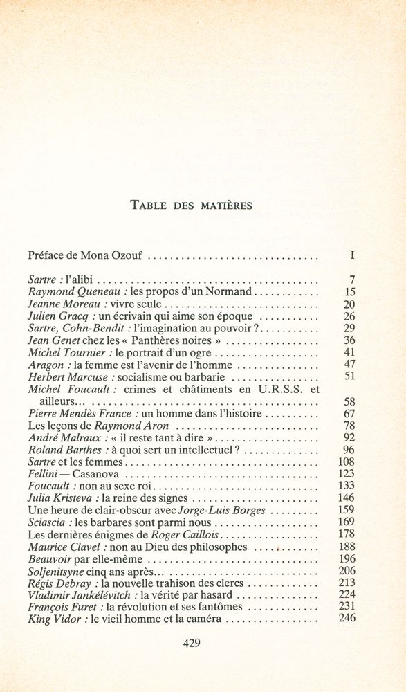 『DE SARTRE À FOUCAULT : Vingt ans de grands entretiens dans Le Nouvel Observateur』 2