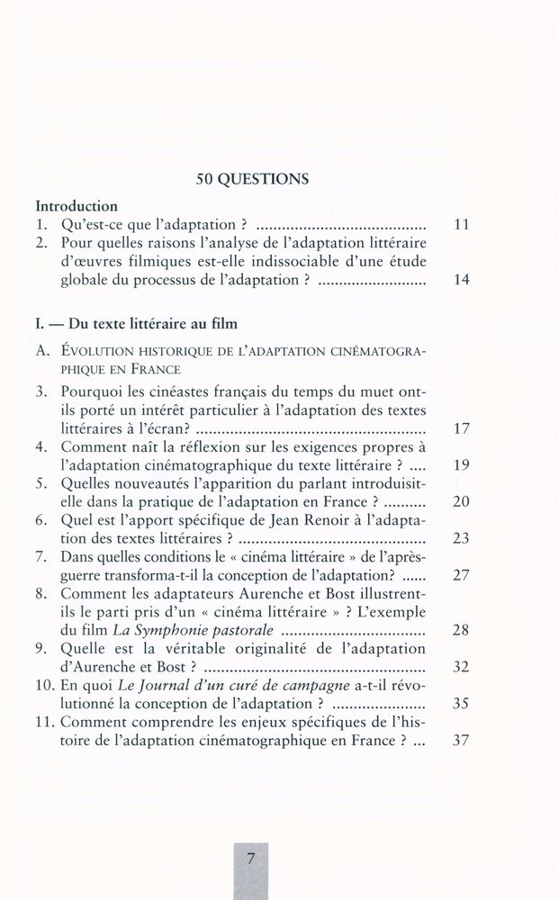 『50 QUESTIONS: L'adaptation cinématographique et littéraire』 2