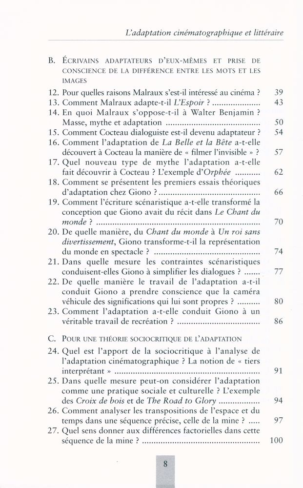 『50 QUESTIONS: L'adaptation cinématographique et littéraire』 3