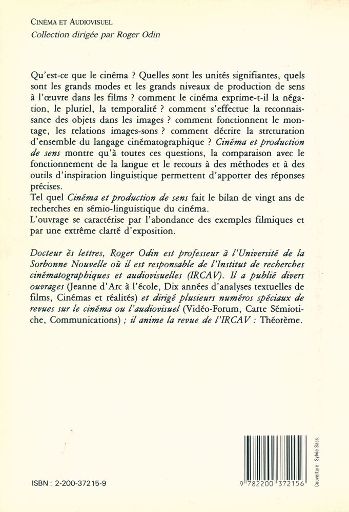 『Cinéma et production de sens』 6