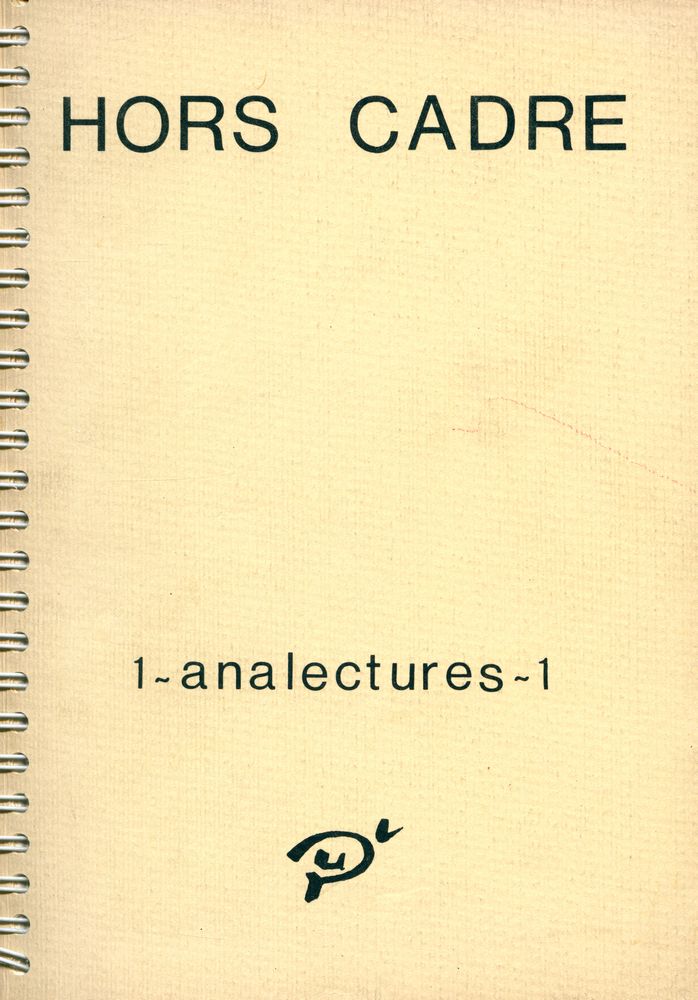 『HORS CADRE Le cinéma à travers champs disciplinaires』, 1983 1