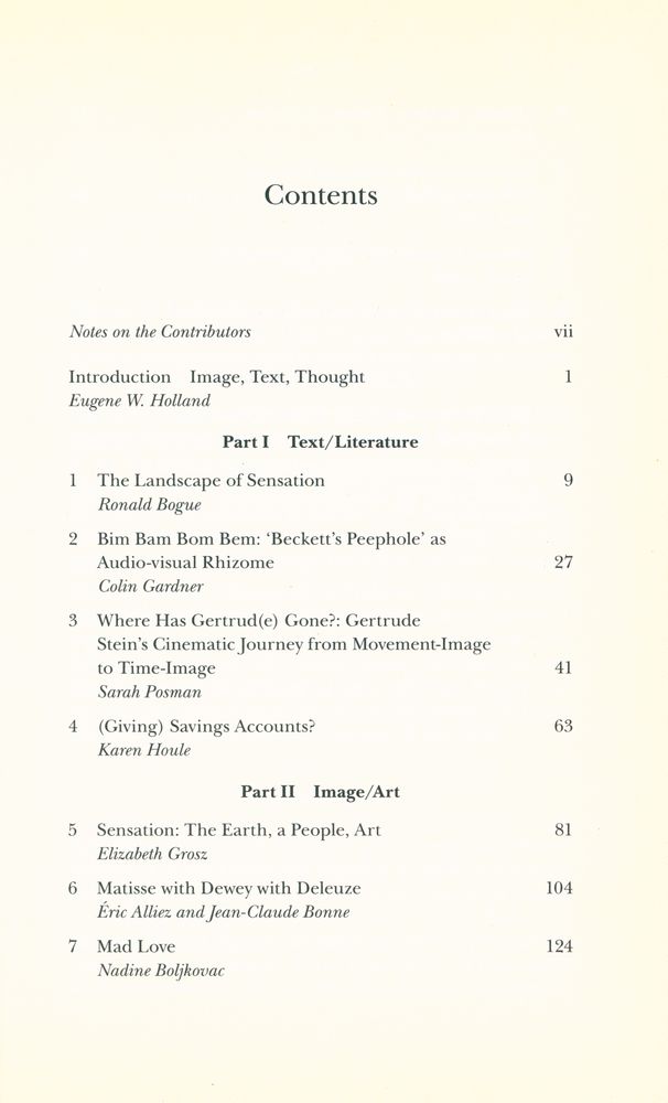 『Gilles Deleuze: image and text』 2