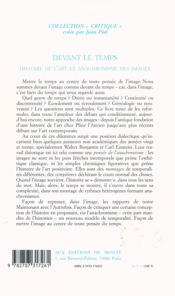 『DEVANT LE TEMPS: HISTOIRE DE L'ART ET ANACHRONISME DES IMAGES』 4