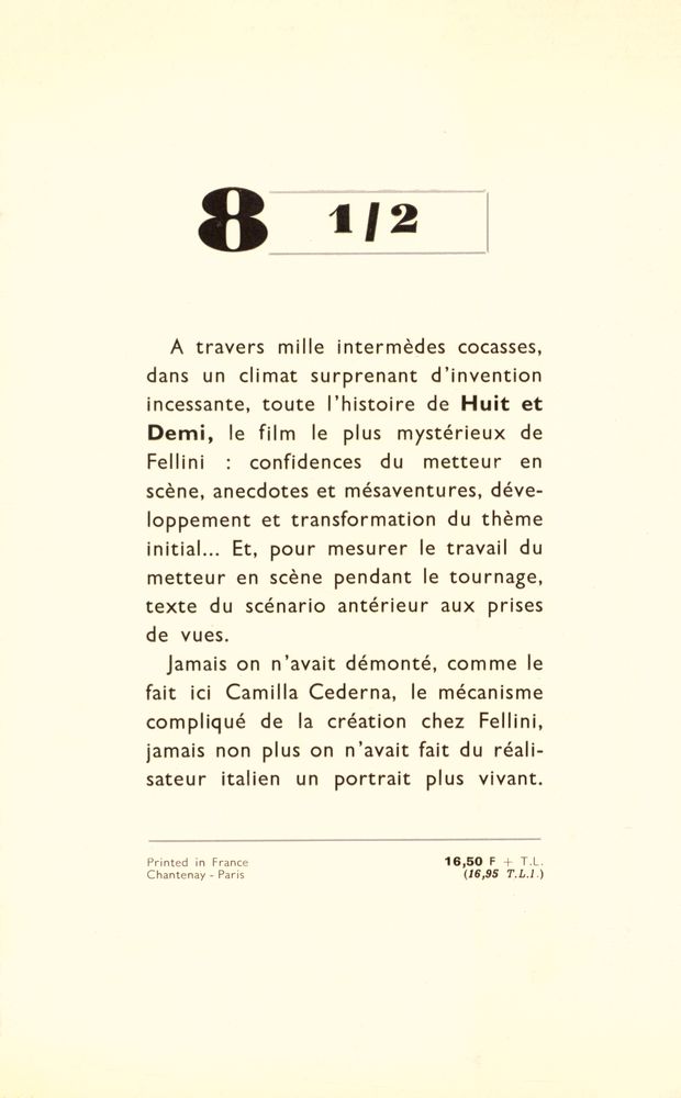 『8 1/2 de FELLINI: Histoire d'un film racontée』 4